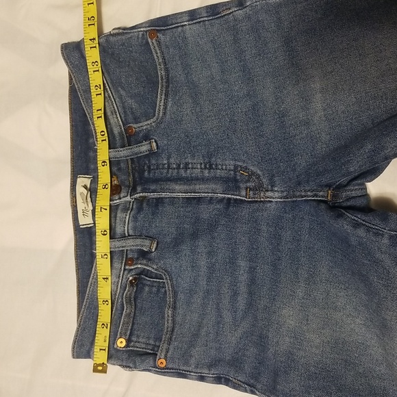 Madewell Cali Demi-Boot Jeans un Bodney Wash Size 27 Color Blue - Picture 8 of 16